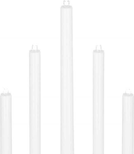 Christmas Plastic Silver Battery Candlestick