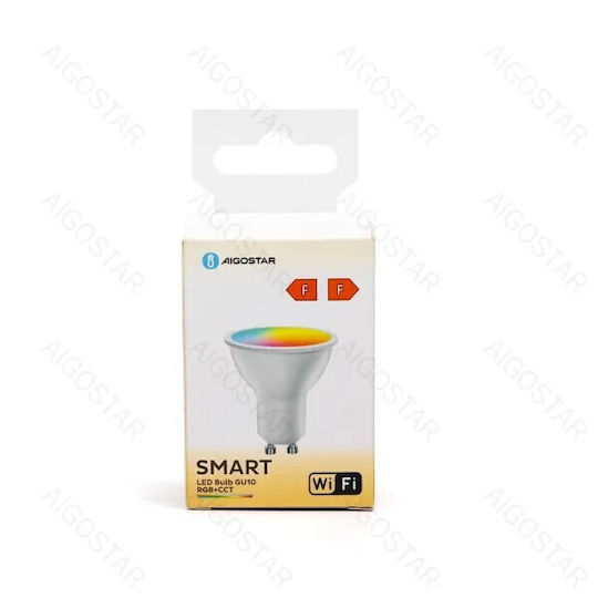 Aigostar Умна LED Лампа 4.9W за Цокъл GU10 Регулируем бял цвят 420лм