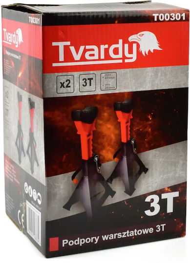 Set 2 Vehicle Lift Stands 3t Tvardy T00301