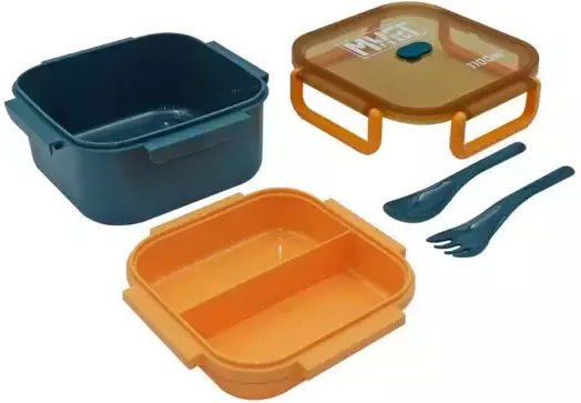 Must Team Plastic Kids' Food Container 1.1lt Blue-Orange x x 8.8cm