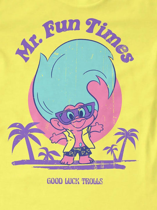 Paperinos Good Luck Trolls T-shirt Yellow Cotton