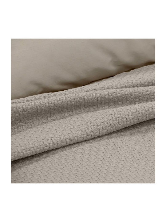 Lino Home Blanket Pique Queen 240x260cm Felicita Taupe