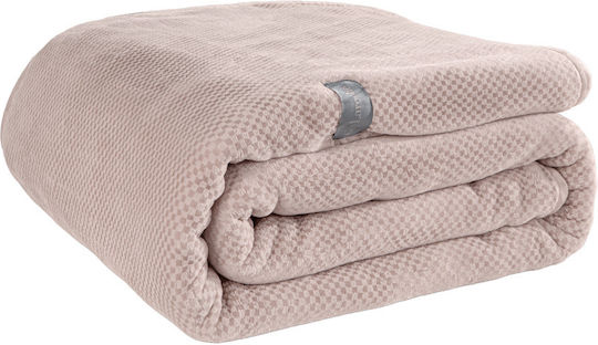 Guy Laroche Cheval Samt Babydecke Rosa Pudra 110x140cm
