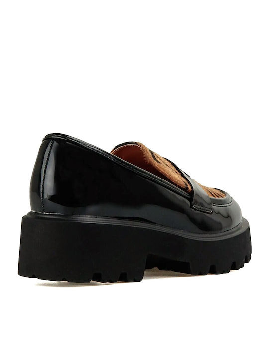 Λουστρίνι Γυναικεία Loafers σε Μαύρο Χρώμα