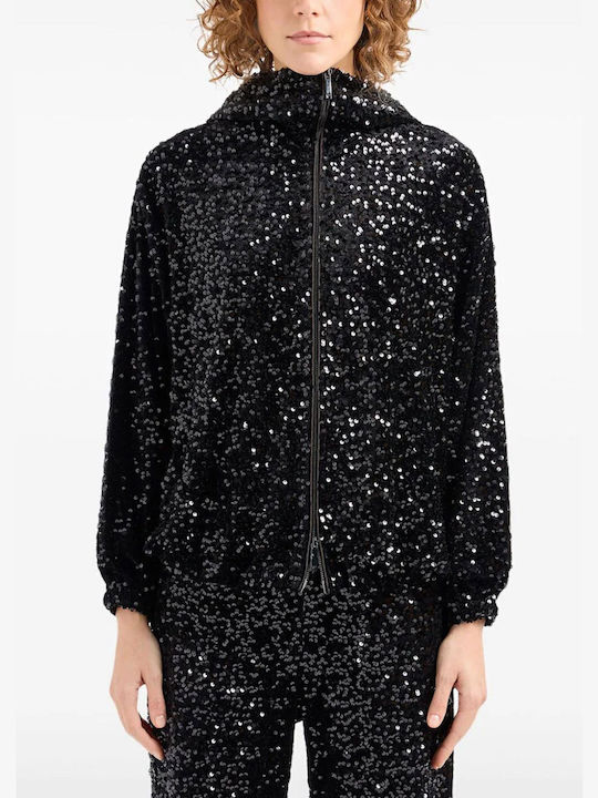 Women's Short Lifestyle Jacket for Winter Black