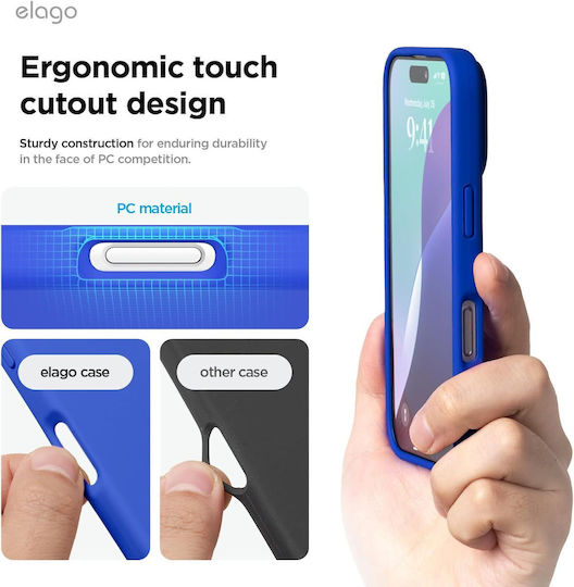 Elago Premium Liquid Back Cover Σιλικόνης 1.7mm Μπλε (iPhone 16 Pro Max)