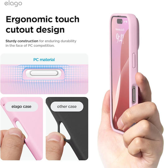 Elago Premium Liquid Задна корица Силикон 1.7мм Фуксия (iPhone 16)