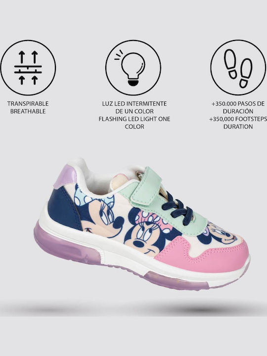Παιδικά Sneakers με Φωτάκια Ροζ
