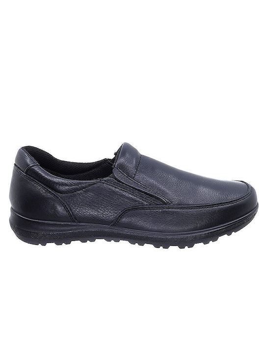 Imac Men's Anatomic Leather Casual Shoes Black