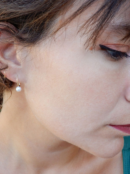 Art d or Earrings made of Gold 14K with Pearls