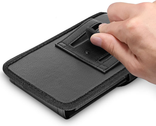 Avizar Belt Case Universal Phone 6.9'' Magnetic Cover Black
