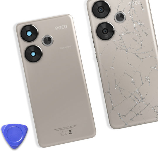 Xiaomi Akkudeckel Xiaomi Poco F6 Original Service Pack Grau
