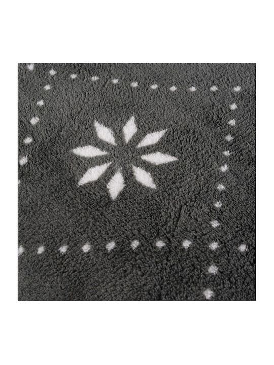 Ruhhy Gestrickte Einzelbettdecke 160x200cm Grau