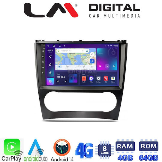 LM Digital Car Audio System for Mercedes-Benz C Class / CLC Class 2004 - 2008 (Bluetooth/USB/WiFi/GPS/Apple-Carplay/Android-Auto) with Screen 9"