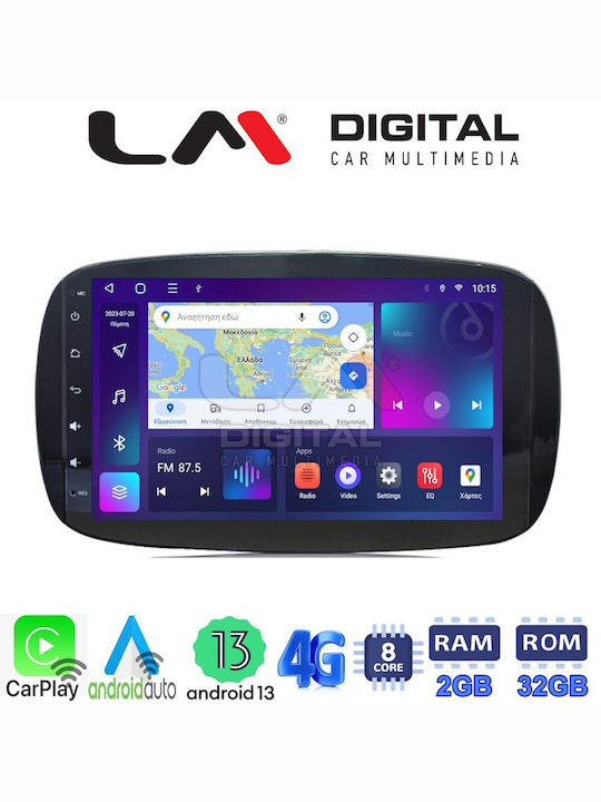 LM Digital Ηχοσύστημα Αυτοκινήτου για Smart ForTwo / ForFour 453 2015+ (Bluetooth/USB/WiFi/GPS/Apple-Carplay/Android-Auto) με Οθόνη Αφής 9"