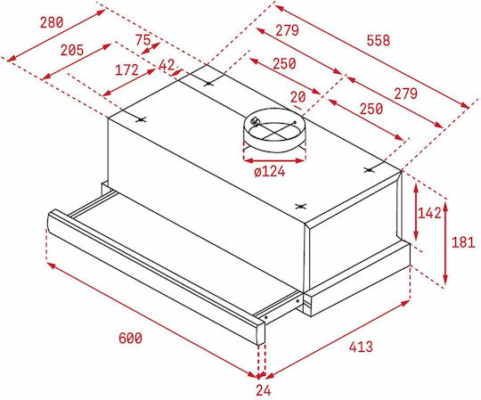 Teka TL 6420 Sliding Hood 60cm White