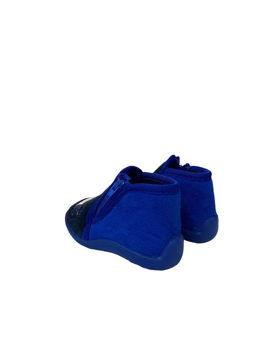 Kinderhausschuhe Stiefel Blau