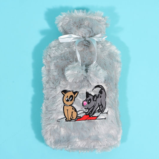 Wärmflasche in Gray Farbe mit Bezug Allgemeine Verwendung 2ml