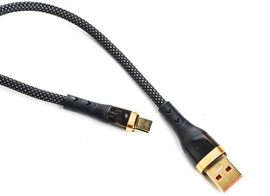 Treqa USB 2.0 Cable USB-C male - USB-A 45W Black 1m (CA-8813)