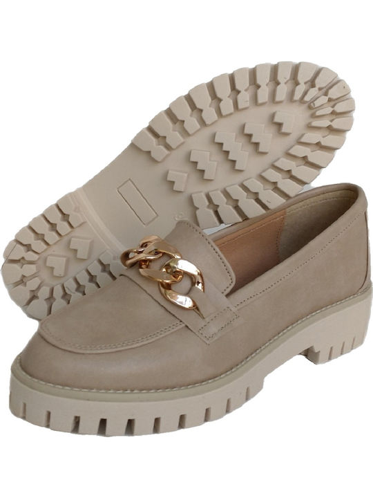 Damen Loafers in Beige Farbe