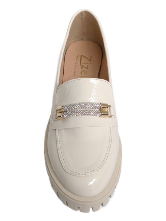 Λουστρίνι Γυναικεία Loafers σε Μπεζ Χρώμα