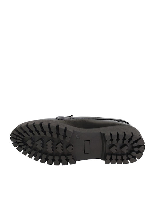 Patent Leather Women's Loafers in Black Color