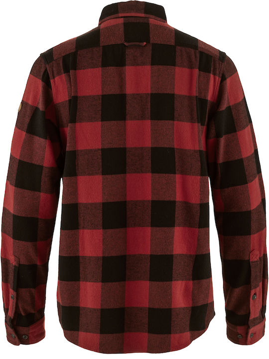 Fjallraven Long-sleeved Flannel Shirt Checked Red/Black