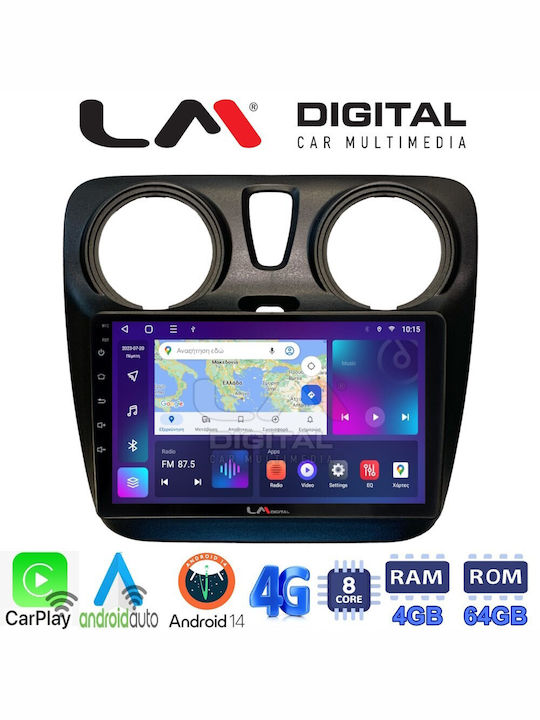 LM Digital Car Audio System for Renault Dokker Dacia Dokker Dokker 2012+ (Bluetooth/USB/WiFi/GPS/Apple-Carplay/Android-Auto) with Touch Screen 9"