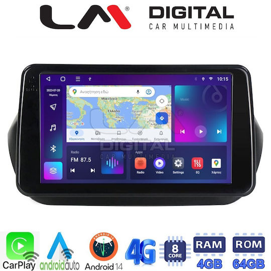 LM Digital Ηχοσύστημα Αυτοκινήτου για Peugeot Bipper Fiat Fiorino Citroen Nemo 2007 - 2014 (Bluetooth/USB/WiFi/GPS/Apple-Carplay/Android-Auto)