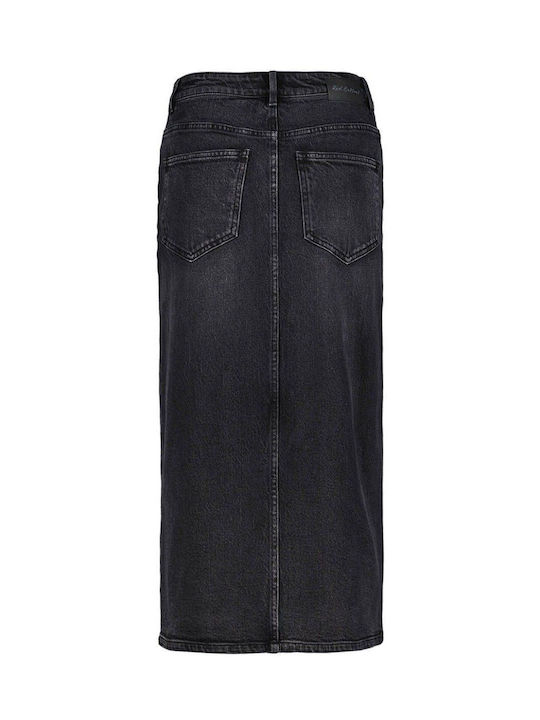 Denim Maxi Fustă Black
