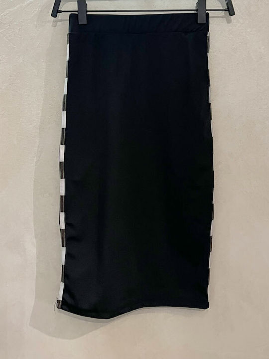 Creion Midi Fustă Black