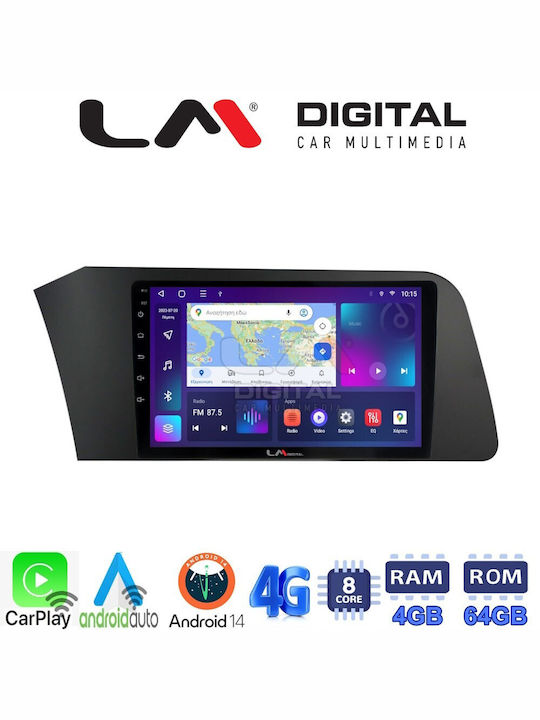 LM Digital Ηχοσύστημα Αυτοκινήτου για Hyundai Elantra 2021 (Bluetooth/USB/WiFi/GPS/Apple-Carplay/Android-Auto) με Οθόνη Αφής 10"