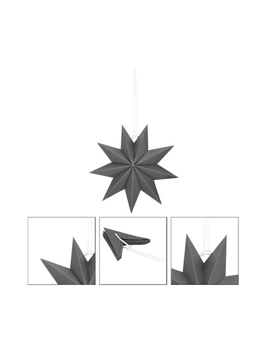 Crăciunesc Decorativ Suspendata Stea Hârtie Argintiu 3x3buc 1buc