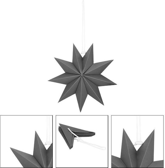 Weihnachtlicher Dekorativer Anhänger Stern Papier Silber 3x3cm 1Stück