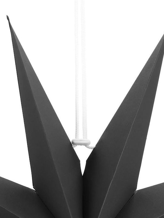 Crăciunesc Decorativ Suspendata Stea Hârtie Negru 3x3buc 1buc