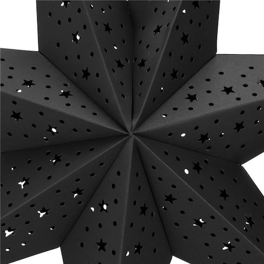 Paper Christmas Decorative Pendant Star 3x3cm Black