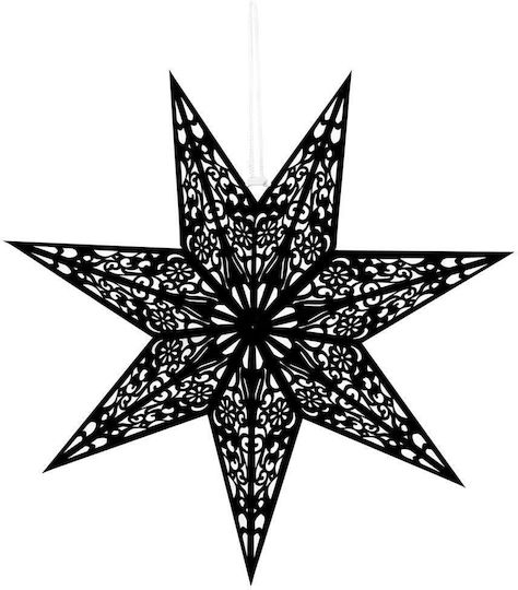 Weihnachtlicher Dekorativer Anhänger Stern Papier Schwarz 3x3cm 1Stück