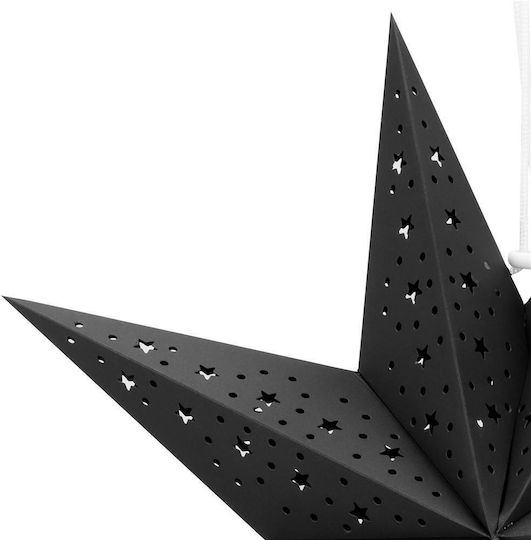 Paper Christmas Decorative Pendant Star 3x3cm Black