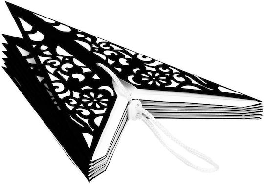 Weihnachtlicher Dekorativer Anhänger Stern Papier Schwarz 3x3cm 1Stück