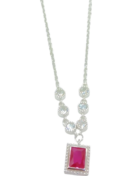 Prince Silvero Set with Necklace , Earrings & Ring from Silver with Stones