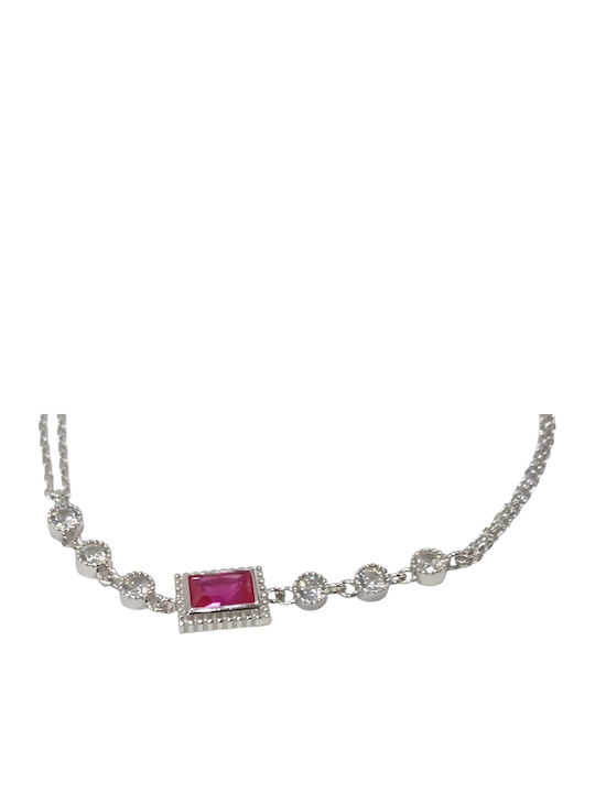 Prince Silvero Set with Necklace , Earrings & Ring from Silver with Stones