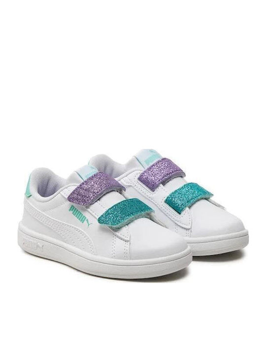 PUMA Smash 3.0 Weiße Kinder Sneaker PUMA Smash 3.0 Weiße Kinder Sneaker