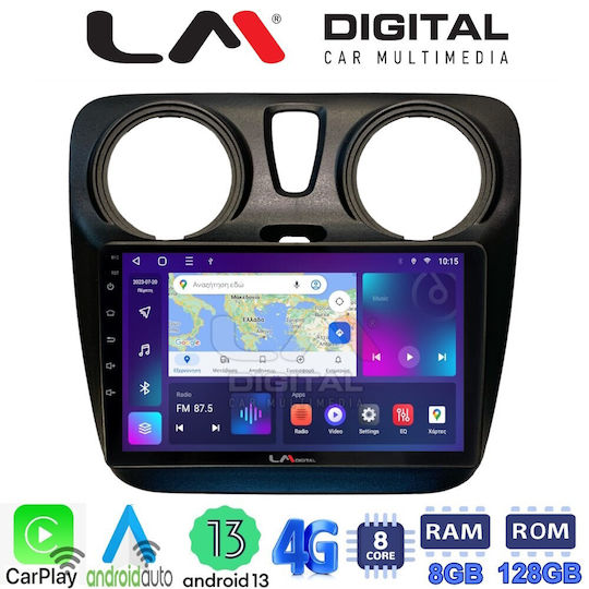 LM Digital Ηχοσύστημα Αυτοκινήτου για Renault Dokker Dacia Dokker / Lodgy Dokker 2012+ (Bluetooth/USB/WiFi/GPS/Apple-Carplay/Android-Auto) με Οθόνη Αφής 9"