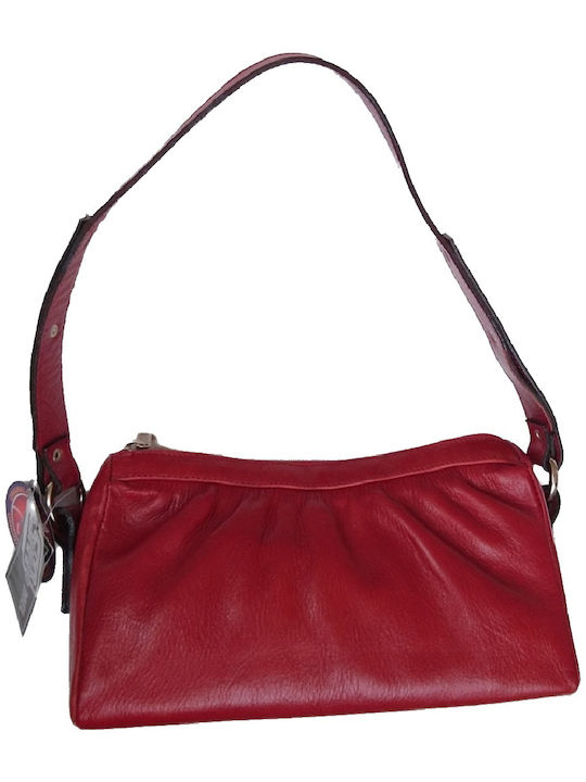 Leather Women's Bag Shoulder Red