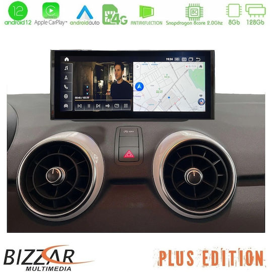 Bizzar Ηχοσύστημα Αυτοκινήτου για Audi A1 (8X) 2010-2018 (Bluetooth/USB/AUX/WiFi/GPS/Apple-Carplay/Android-Auto/CD) με Οθόνη Αφής 10.25"