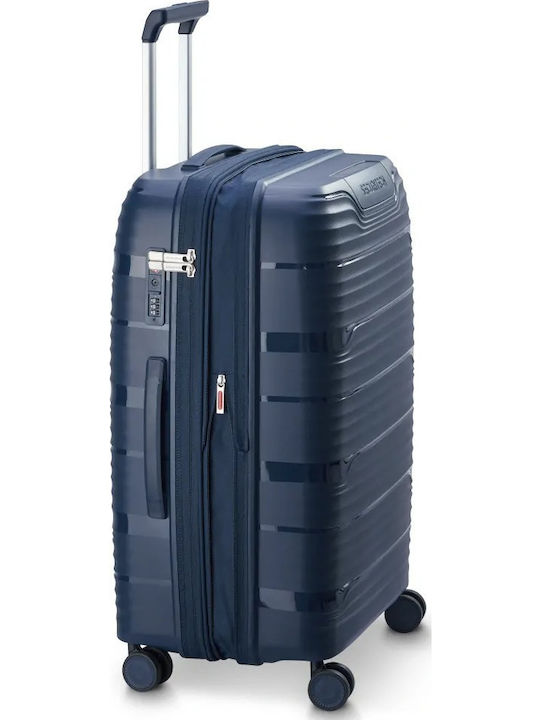 Securitech by Delsey Μεσαία Βαλίτσα Ταξιδίου Dune Navy με 4 Ρόδες Ύψους 66εκ.