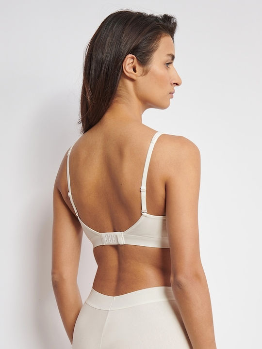 Ever Ease Soft Women's Bra without Padding Ecru