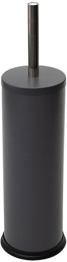 Estia Classic Metallic Bathroom Brush and Trash Can Set Soft Close 5l Gray