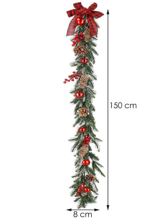 Crăciun Ghirlande Iluminată Plastică Verde 150x3cm 1buc
