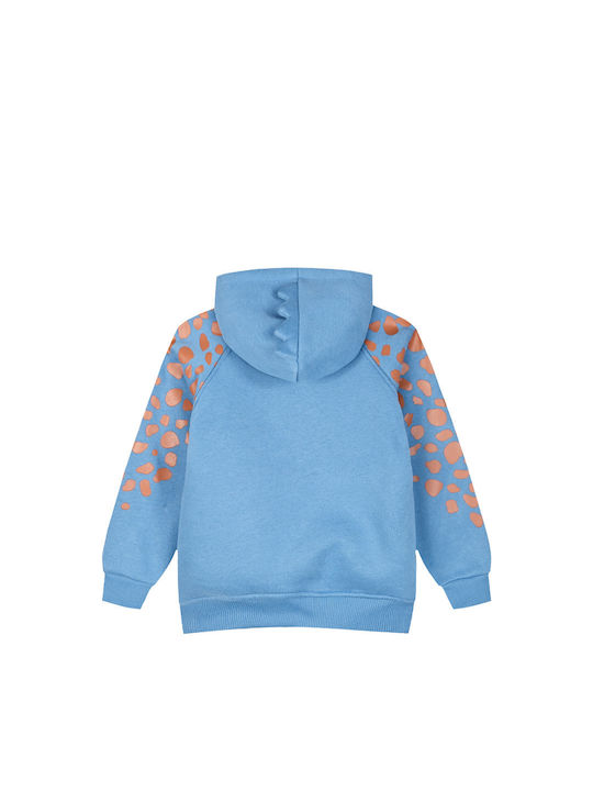 Kids Sweatshirt Cardigan with Hood and Pockets Sky Blue